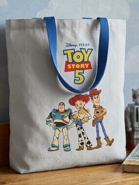 Disney Store Japan Toy Story 5 Woody Buzz Jessie Foldable Eco Tote Bag NWT
